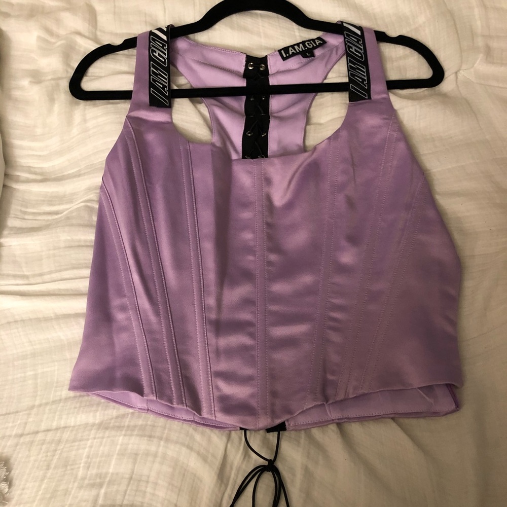 I.AM.GIA Siobhan Corset Top in Lavender Size L